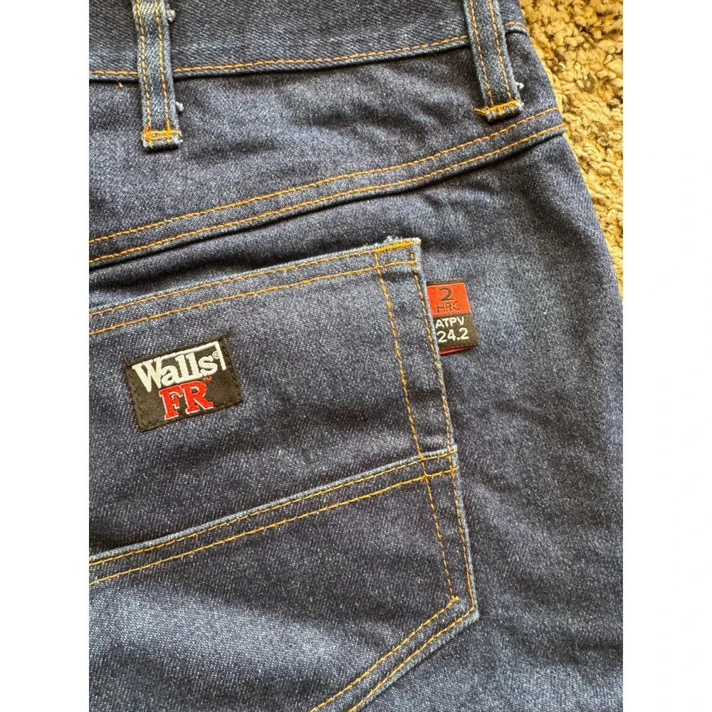 Walls FR Flame Resistant Work Jeans Mens 42x30 Dark Wash HRC 2 ATPV 24.2 Denim